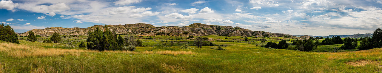 Panoramic view of landscape against sky