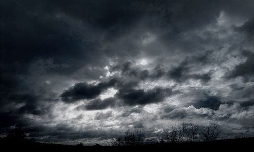 Low angle view of cloudy sky