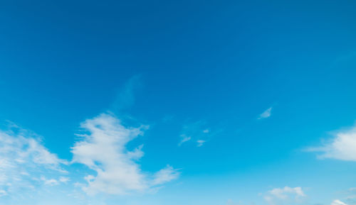 Low angle view of blue sky