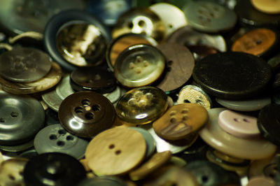 Full frame shot of buttons