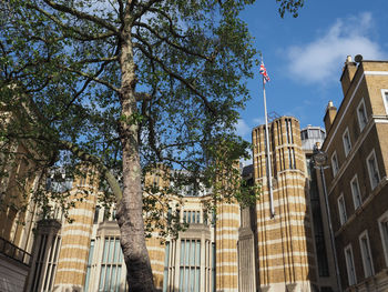 Low angle view of buildings against sky