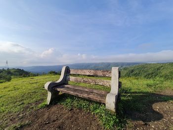 Scenic view of land against sky
