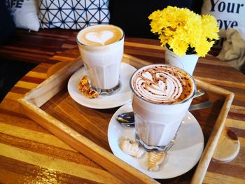 Cup of coffee on table