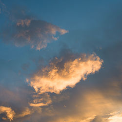 Low angle view of cloudy sky