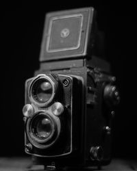 Close-up of vintage camera