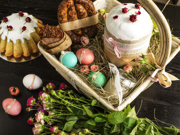 High angle view of eastern basket