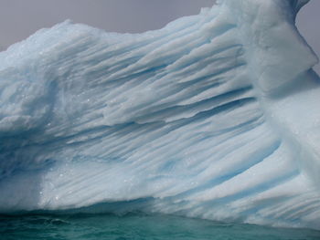 Close-up of frozen sea