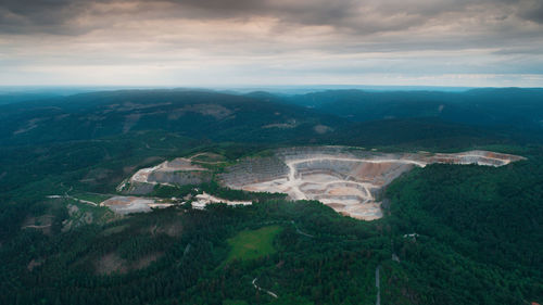 Large quarry from above