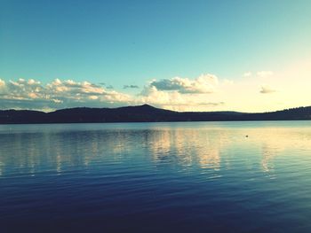 Scenic view of lake against mountains