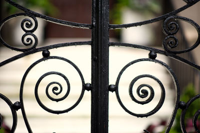 Close-up of metal gate