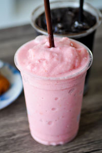 Close-up of drink in glass