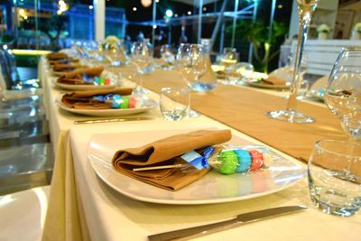 Close-up of food on table