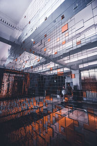 Interior of illuminated building