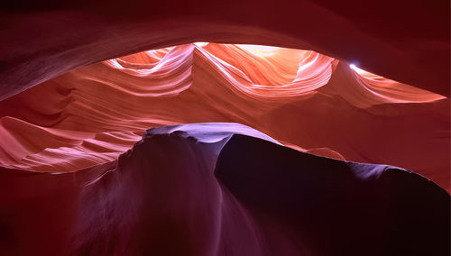 Low angle view of rock formation