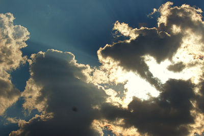 Low angle view of clouds in sky