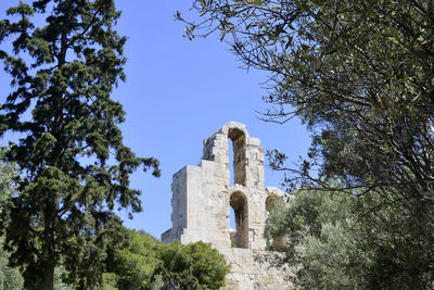 Low angle view of historical building against sky