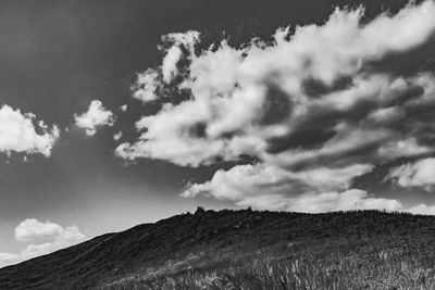 Low angle view of mountain against sky