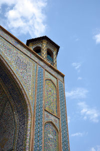 Low angle view of traditional building against sky