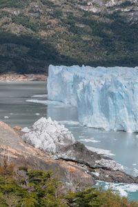 Scenic view of frozen sea