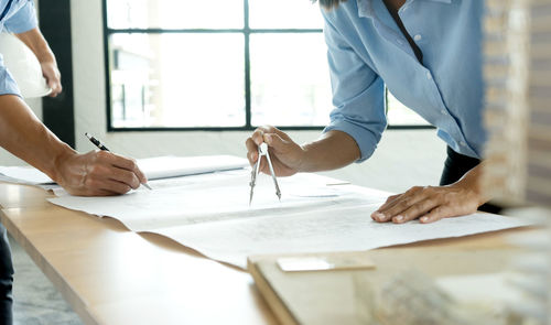 People working on table