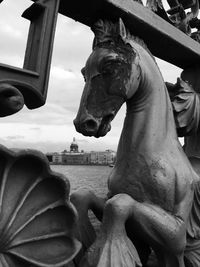 Close-up of statue against sky