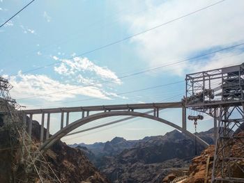 Low angle view of bridge against sky