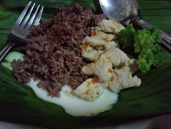 Close-up of food in plate