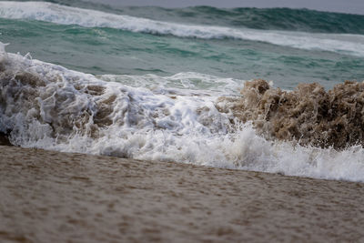 Scenic view of sea waves