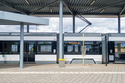 Train at railroad station