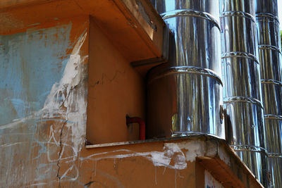 Low angle view of abandoned building