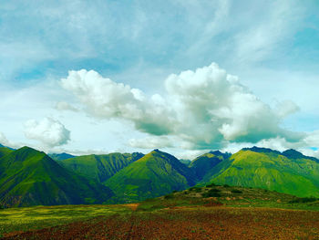 Landscape photo taken at moray the archaeology site of cusco, peru