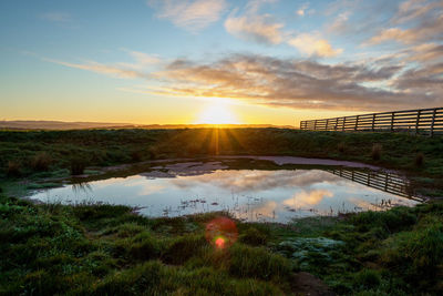 Scenic view of sunset