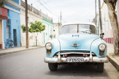 View of car in city