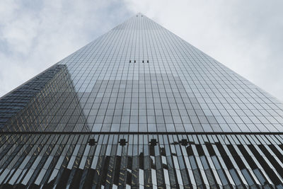 Low angle view of modern building against sky