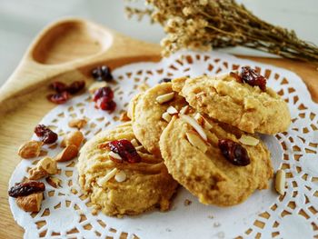 Close-up of dessert in plate