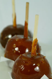 Close-up of cake pops against white background