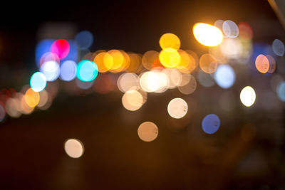 Defocused image of illuminated lights