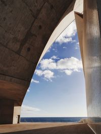 Low angle view of sea against sky