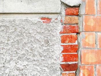 Full frame shot of multi colored brick wall
