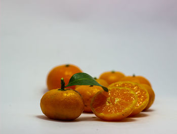 Close-up of orange fruits on table