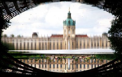 Reflection of buildings in water