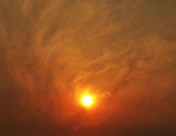 Scenic view of yellow sky during sunset