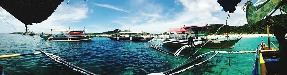 Boats in harbor