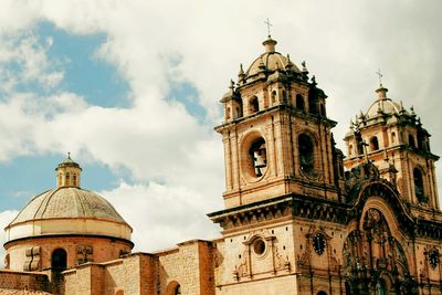 Low angle view of church against sky