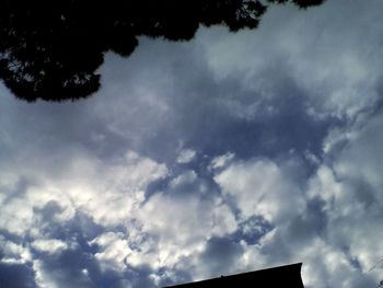 Low angle view of cloudy sky