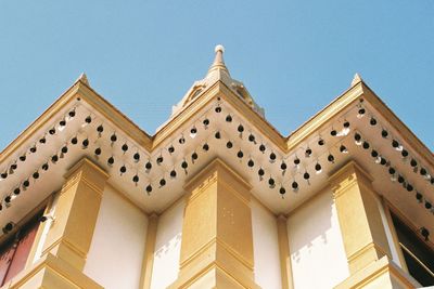 Low angle view of building against clear sky