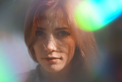 Close-up portrait of smiling girl