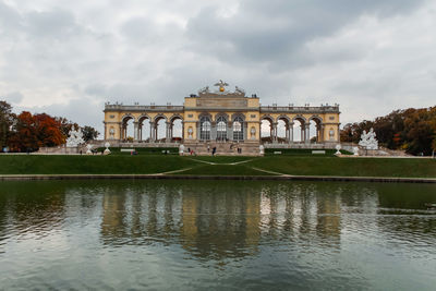 View of building against cloudy sky