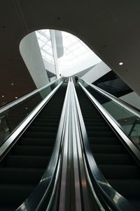 Low angle view of escalator