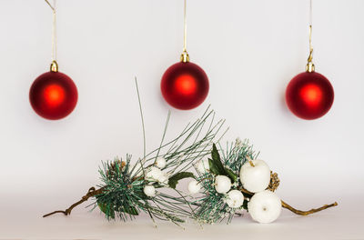 Christmas decoration hanging on tree